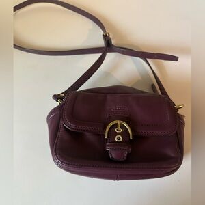 Vintage Coach Campbell Leather Burgundy Camera Bag Crossbody